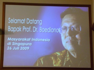 Selamat Datang Prof. Dr. Boediono